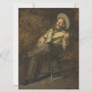 Carte Cowboy Jouer le Banjo et chanter de la musique cou