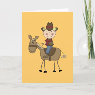 Carte Cowboy sur les tee-shirts et cadeaux de cheval