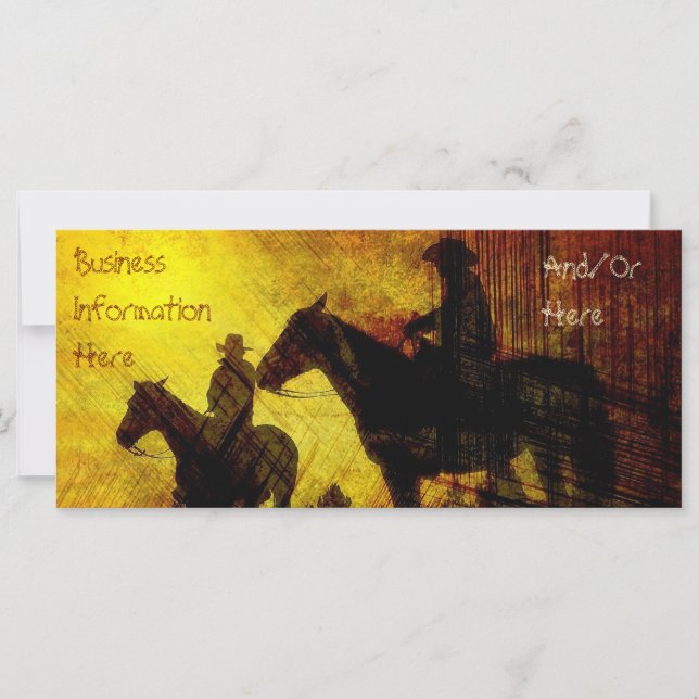 Carte Cowboys on Horseback 2012 Calendrier Signet (Devant)