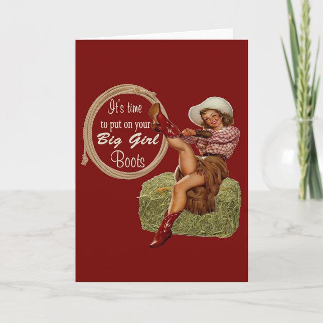 Carte Cowgirl Put On You Big Boots (Devant)