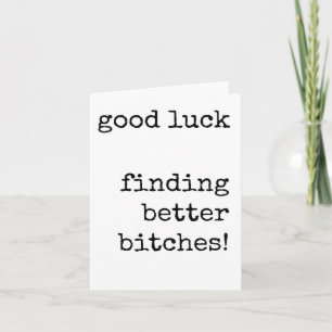 Carte Coworker Lever, Crude, Bonne Chance Citation