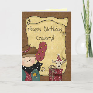 Carte Cowpoke Cowboy Birthday Greeting Card