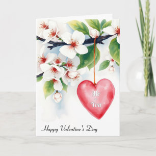 Carte Crabapple Tree Heart Saint-Valentin