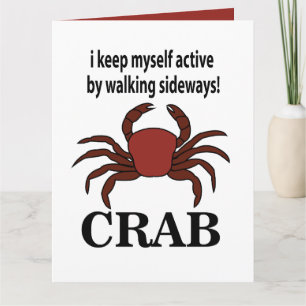 Carte Crabe Je Me Garde Actif En Marchant Sur Les Voies 