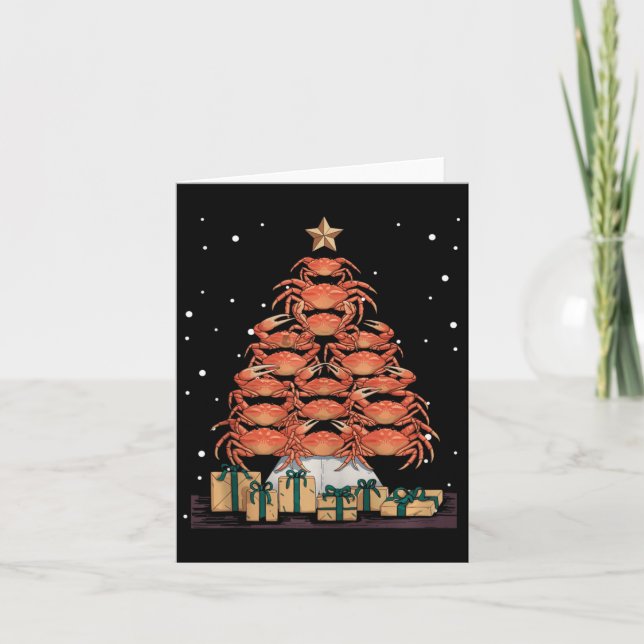 Carte Crabe Xmas Arbre Crabe Arbre de Noël Débardeur2 (Devant)