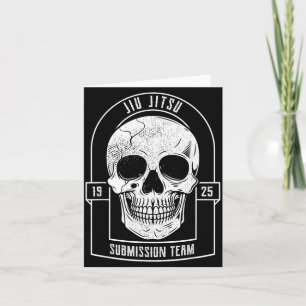 Carte Crâne BJJ - Jiu Jitsu Brésilien MMA