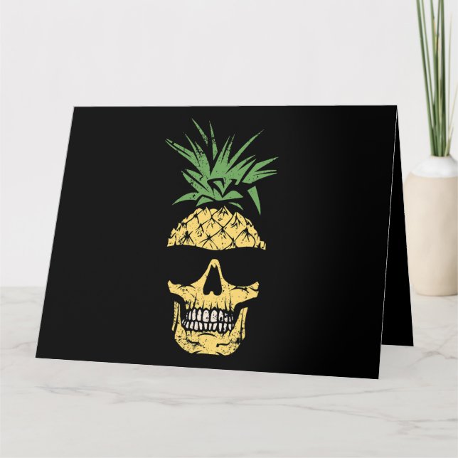 Carte Crâne d'ananas tactique dans les lunettes de solei (Devant)
