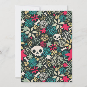 Carte Crâne en fleurs