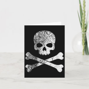 Carte Crâne et os croisés squelette pirate jolly roger