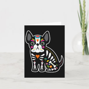 Carte Crâne Mexicaine Chien-taureau Français Jour D'Hall