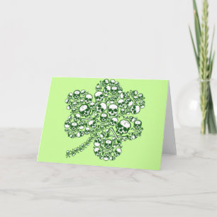 Carte Crânes shamrocks