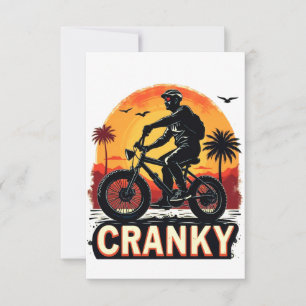 Carte Cranky : Energiez Votre Marche - Fun Biker Tee