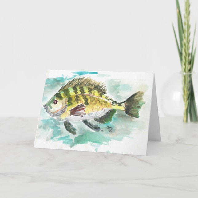 Carte Crappie Aquarelle (Devant)