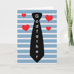 Carte Cravate bleu noir personnalisé Fête des pères parr