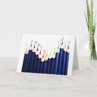 Carte Crayons d'anniversaire