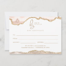 Cream Gold Parties scintillant Agate Business Cade