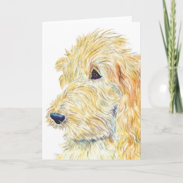 Carte Cream Labraoodle #2 Greeting Card (Devant)