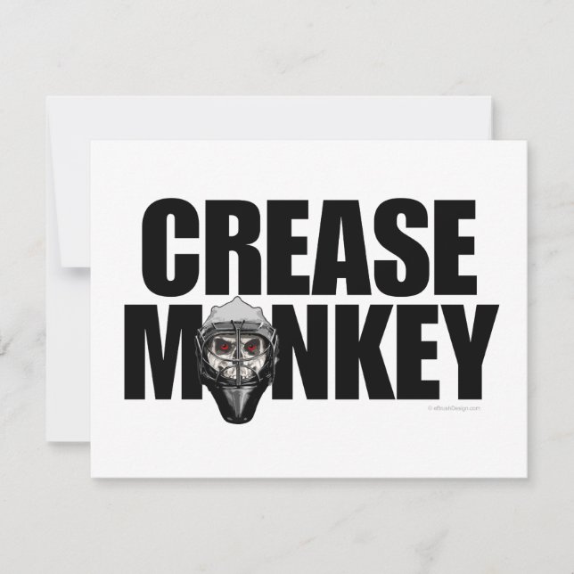 Carte Crease Monkey (gardien de hockey) (Devant)