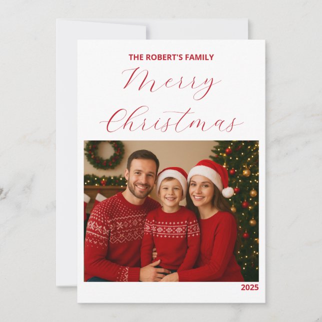 Carte create your own Christmas Family Card (Devant)