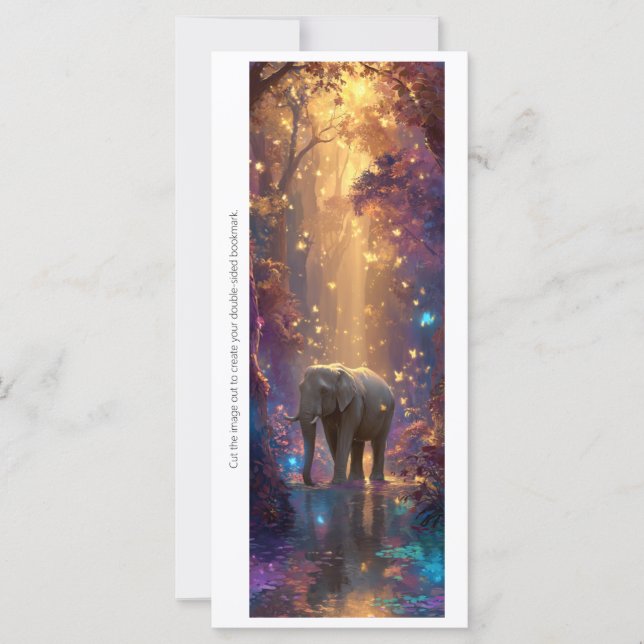 Carte Create Your Own Enchanted Elephant Bookmark Card (Devant)