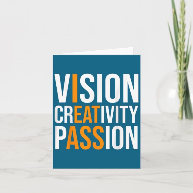 Carte Creativity On Shirt Sarcastic Funny Motivation  (Devant)