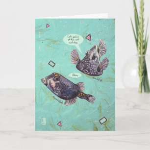 Carte Creatures de mer Anniversaire du Trunkfish