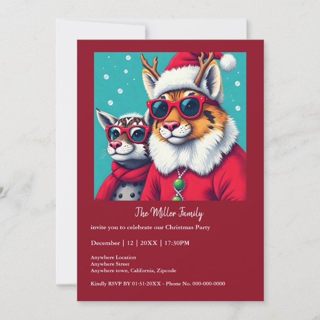 Carte Créatures de Noël déguisées (Devant)