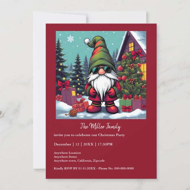 Carte Créatures de Noël déguisées (Devant)