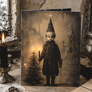 Carte Creepmas Noël gothique vintage sombre