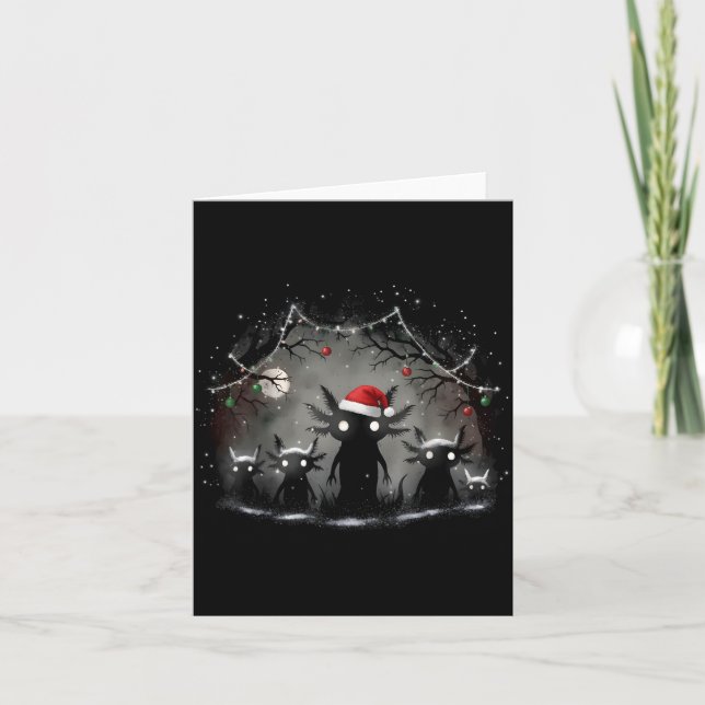 Carte Creepy Gothic Christmas Axolotl Aesthetic Horror N (Devant)