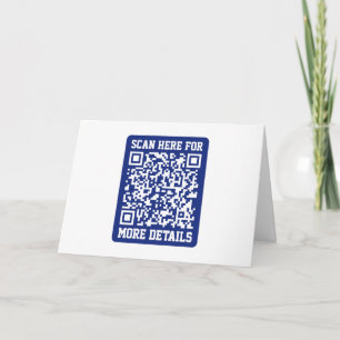 Carte Créer un code QR analysable   Bleu marine (modifia