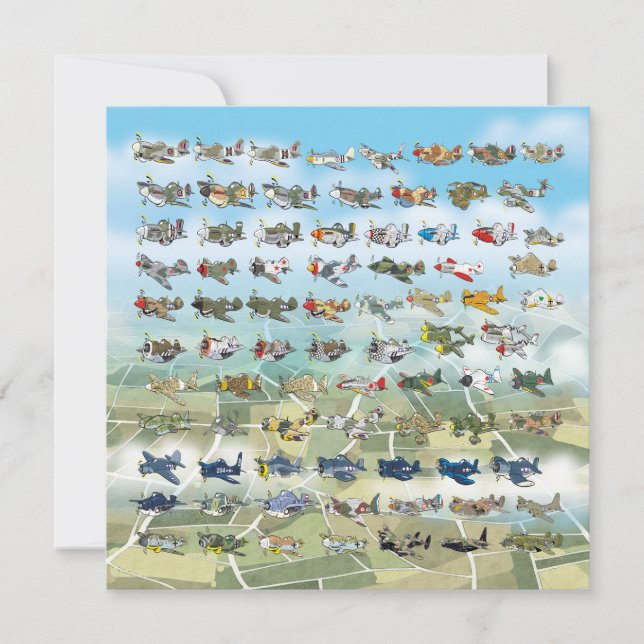 Carte créer votre propre caricature d'avion (Devant)