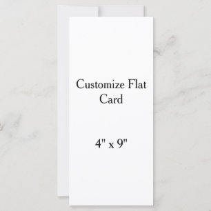 Carte créez votre carré personnalisé 4" x 9"
