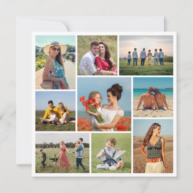 Carte Créez votre propre 9 photo Collage de voeux (Devant)