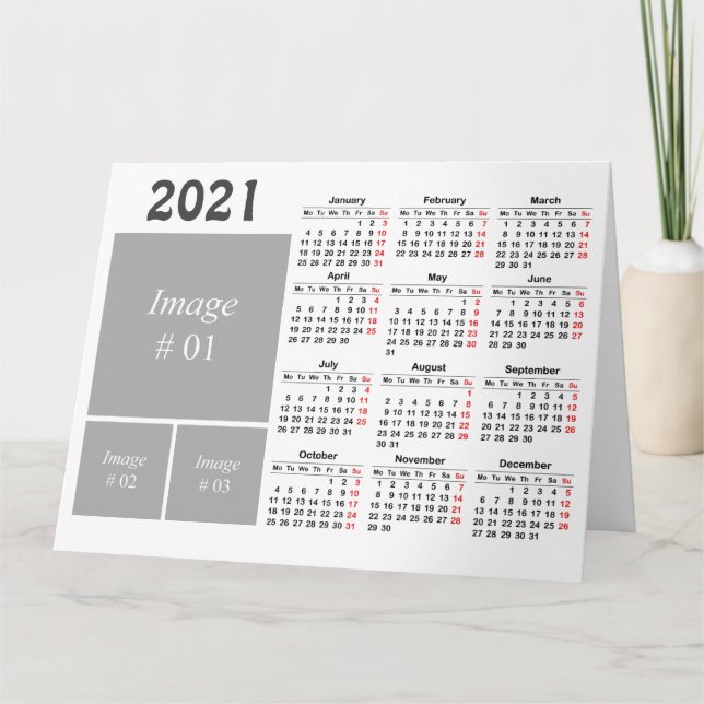 Carte Créez votre propre calendrier 2021 (Devant)
