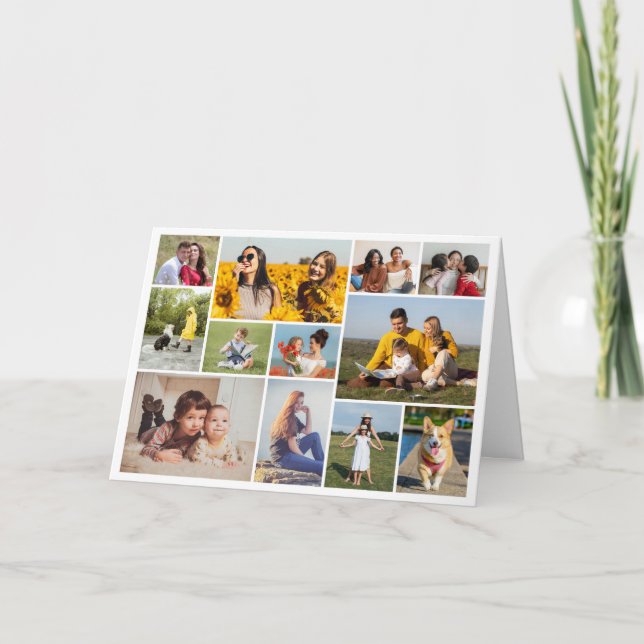 Carte Créez votre propre collage de 12 photos (Devant)