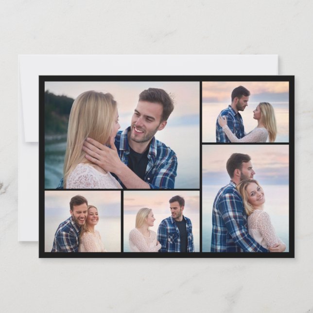 Carte Créez votre propre collage de 5 photos (Devant)
