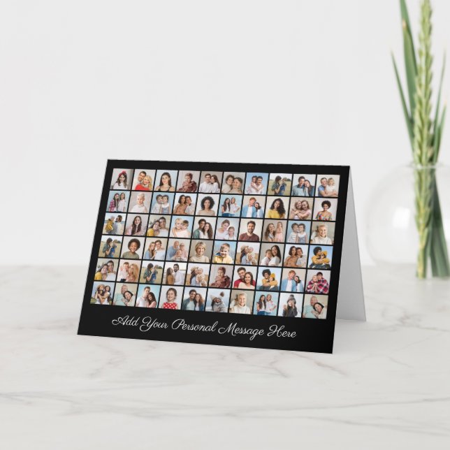Carte Créez Votre Propre Collage De 60 Photos Ajoutez Vo (Devant)