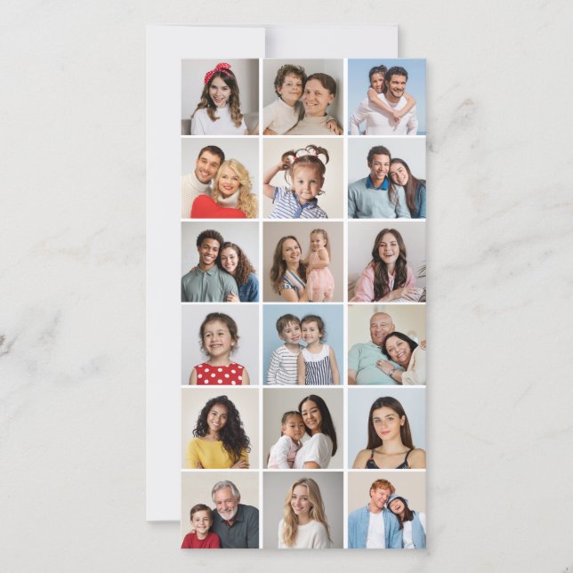 Carte Créez votre propre collection de 18 photos couleur (Devant)