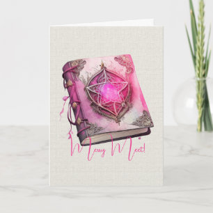 Carte Créez votre propre Grimoire rose Pentacle