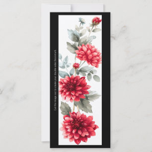 Carte Créez votre propre marque-page de chrysanthème rou