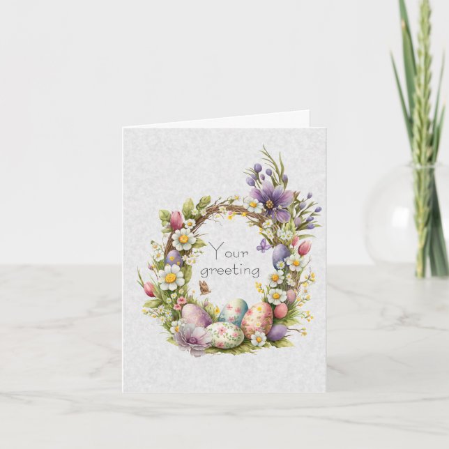 Carte Créez votre propre panier d'œufs et de fleurs sauv (Devant)