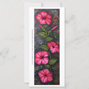 Carte Créez votre propre signet à fleurs d'hibiscus rose