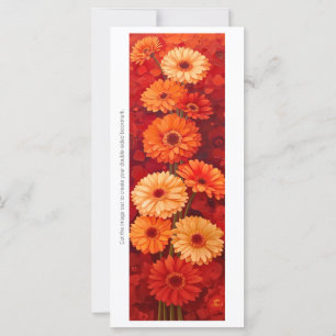 Carte Créez votre propre Signet de Gerberas Orange Peint