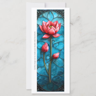 Carte Créez votre propre signet de lotus rose en verre c
