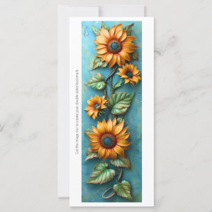 Carte Créez votre propre Signet de tournesols métallique