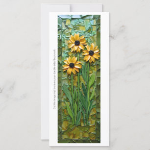 Carte Créez votre propre Signet de tournesols sculptés 3