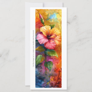 Carte Créez votre propre Signet d'Hibiscus Tropical Pein