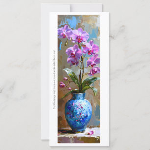 Carte Créez votre propre Signet d'orchidées roses peinte