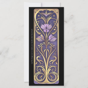 Carte Créez votre propre Signet Floral Art Déco